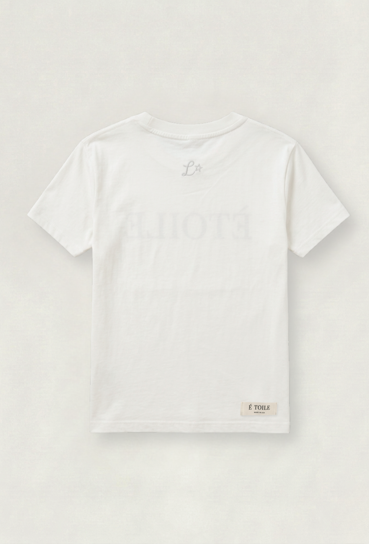 LEGÉRIOS Supima® Embroidered Tee — Ｗhite