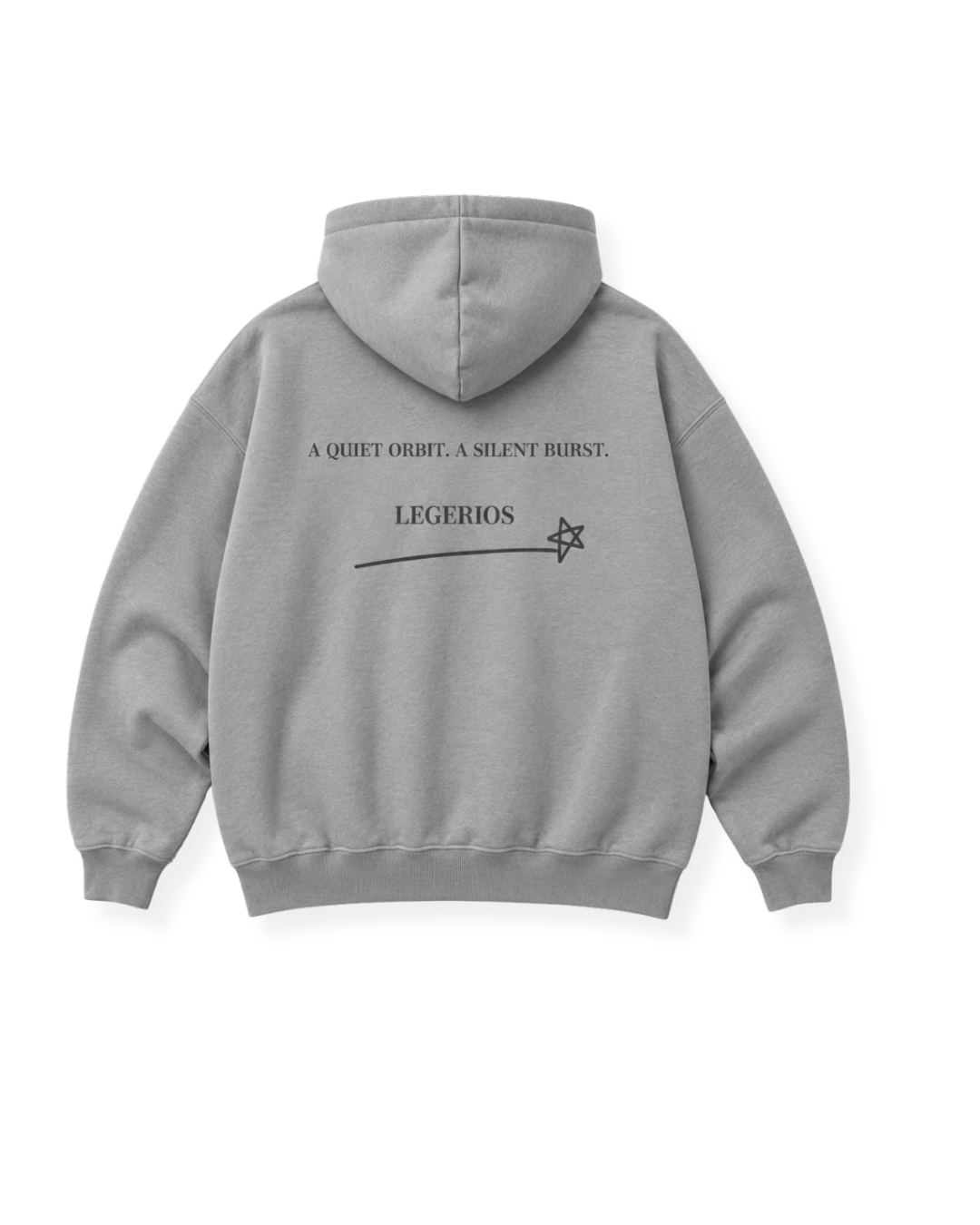 LEGÉRIOS Heavyweight Zip Hoodie — Grey
