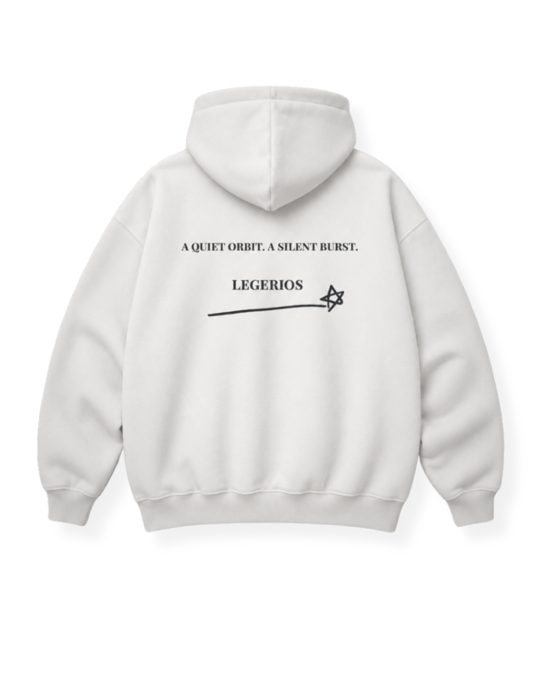 LEGÉRIOS Heavyweight Zip Hoodie — White