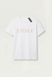 LEGÉRIOS Supima® Embroidered Tee — Ｗhite