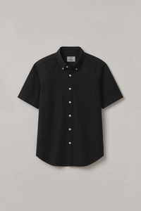 COTTON SHIRT — BLACK