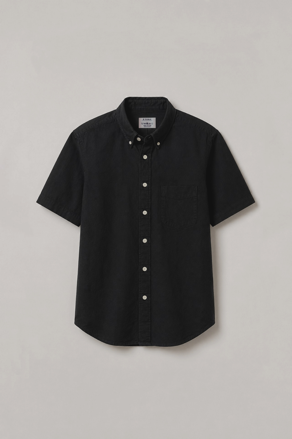 COTTON SHIRT — BLACK