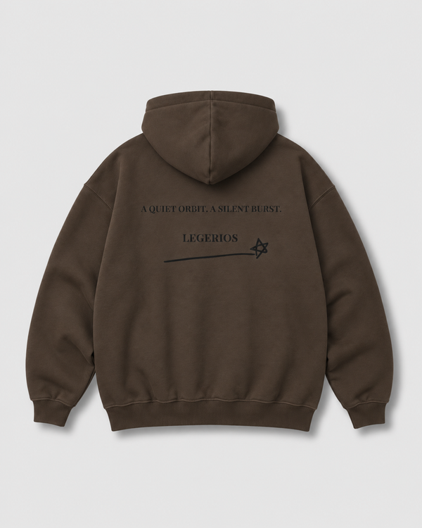 LEGÉRIOS Hoodie zippé heavyweight — Coffee