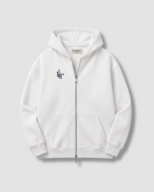 LEGÉRIOS ヘビーウェイト ジップフーディー — White