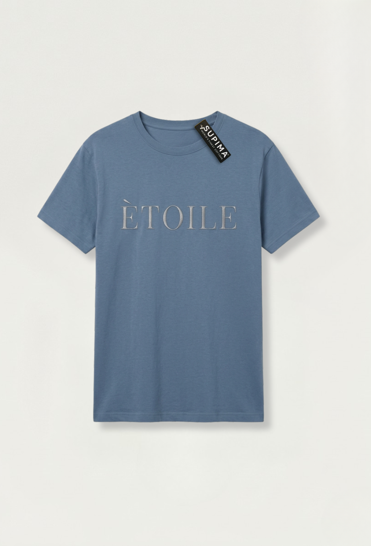 LEGÉRIOS Supima® Embroidered Tee — SlateBlue