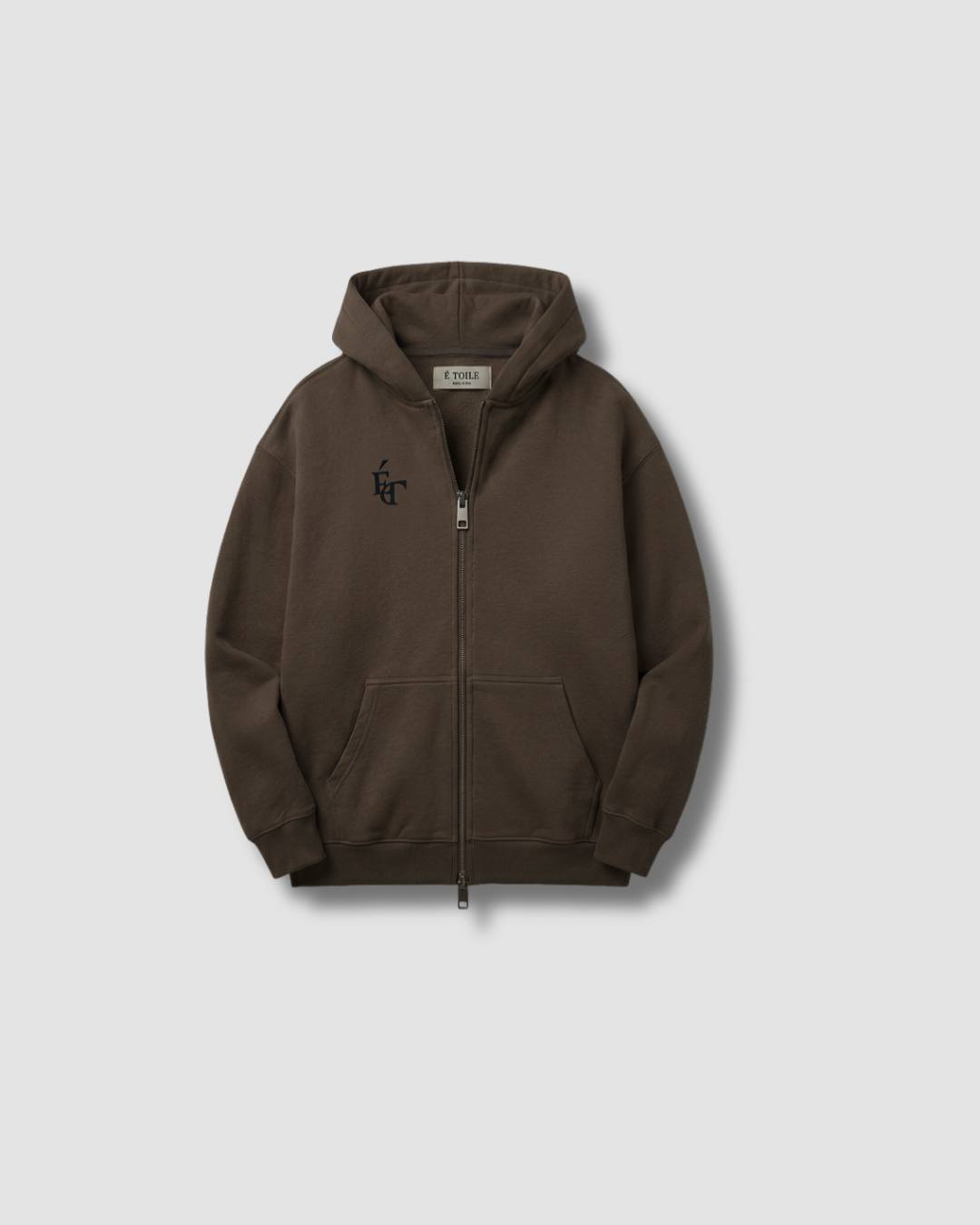 LEGÉRIOS Heavyweight Zip Hoodie — Coffee