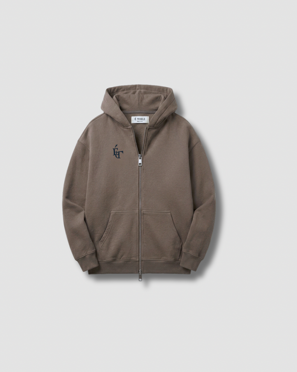 LEGÉRIOS Heavyweight Zip Hoodie — Light Brown