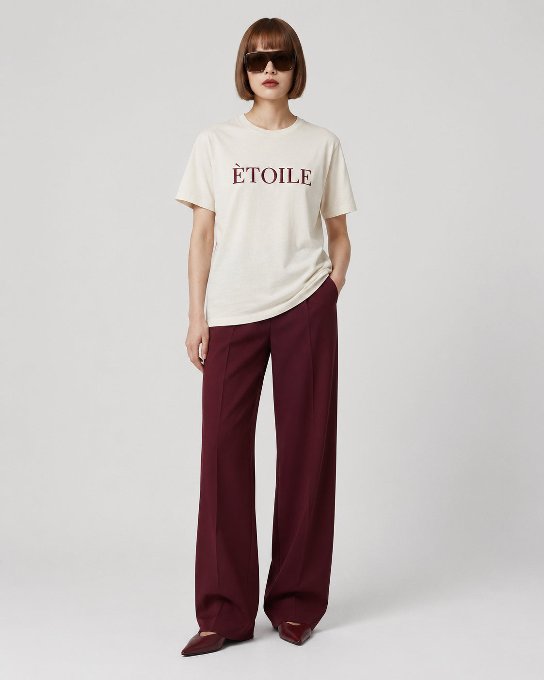 LEGÉRIOS SUPIMA® 刺繍Tシャツ — Beige