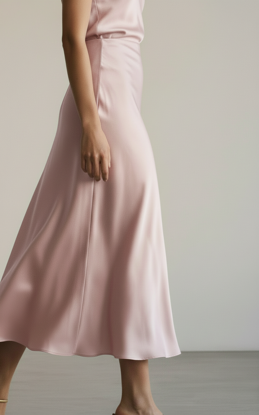 リアルなハイブランド春コレクション - ベビーピンクシルク