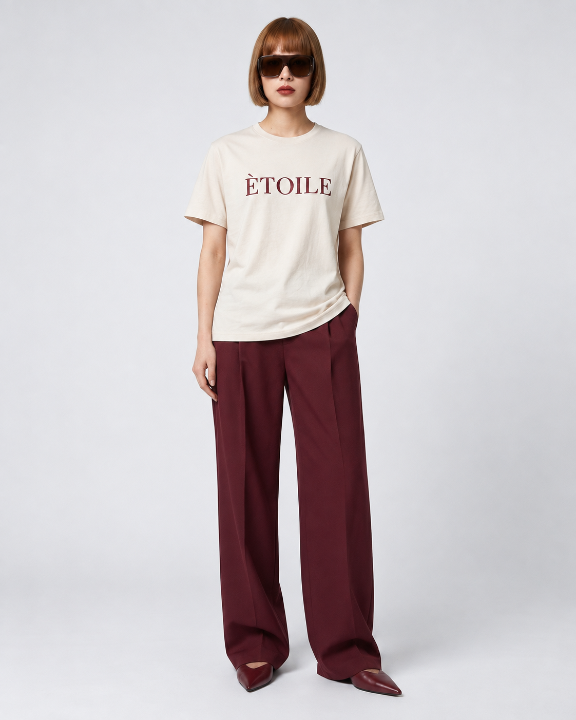 LEGÉRIOS SUPIMA® 刺繍Tシャツ — Beige