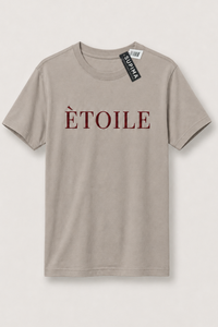 LEGÉRIOS Supima® Embroidered Tee — Mushroom