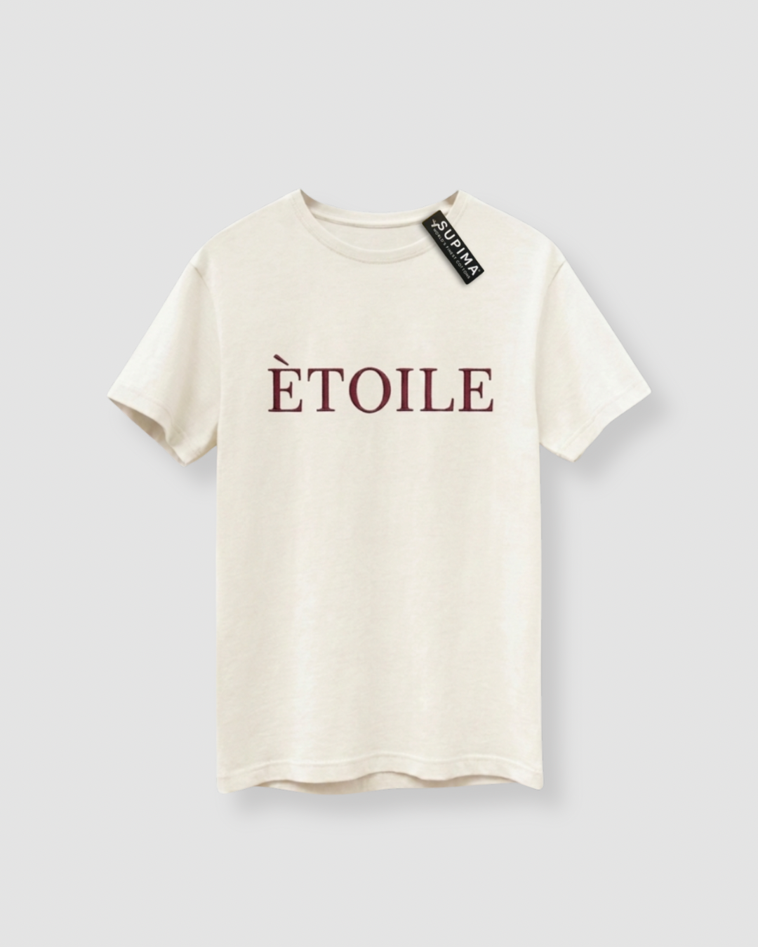 LEGÉRIOS SUPIMA® 刺繍Tシャツ — Beige