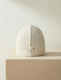 É TOILE Wool Beanie — White