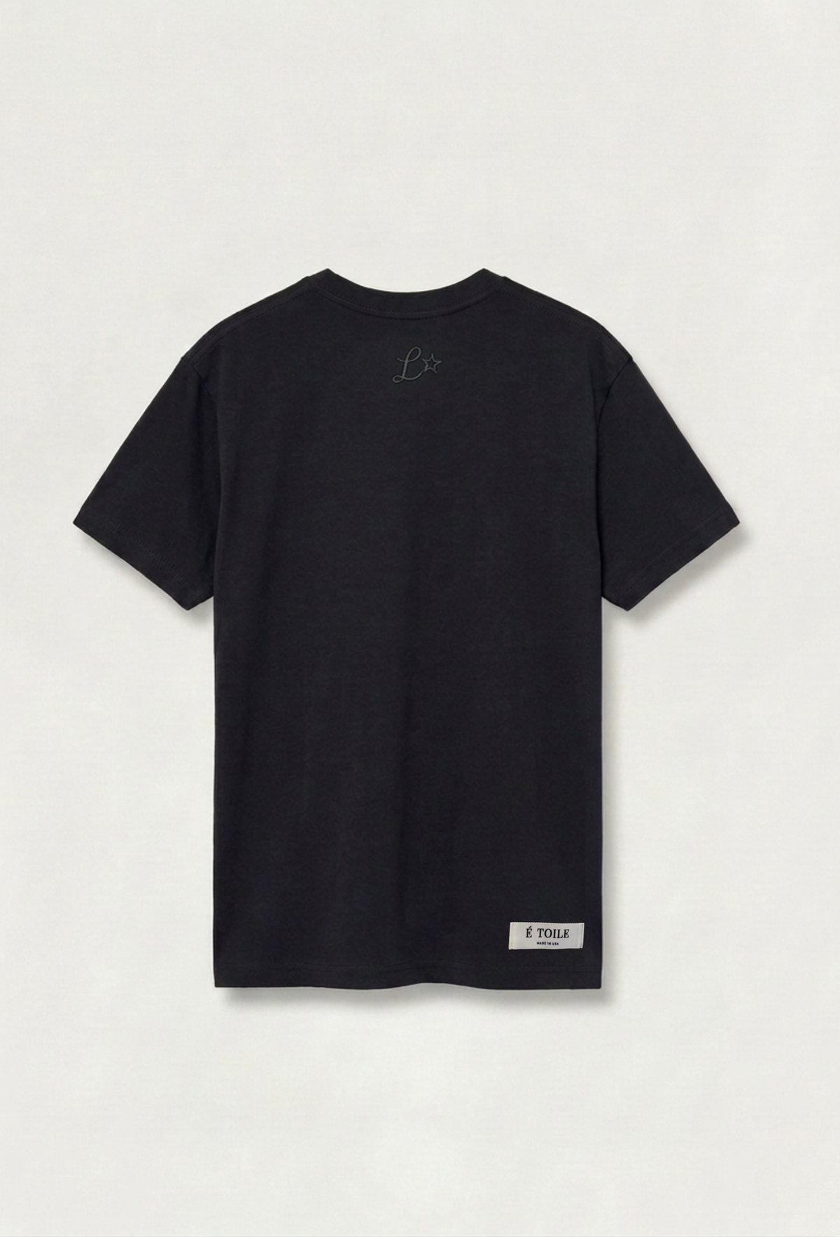 LEGÉRIOS Supima® Embroidered Tee — Black