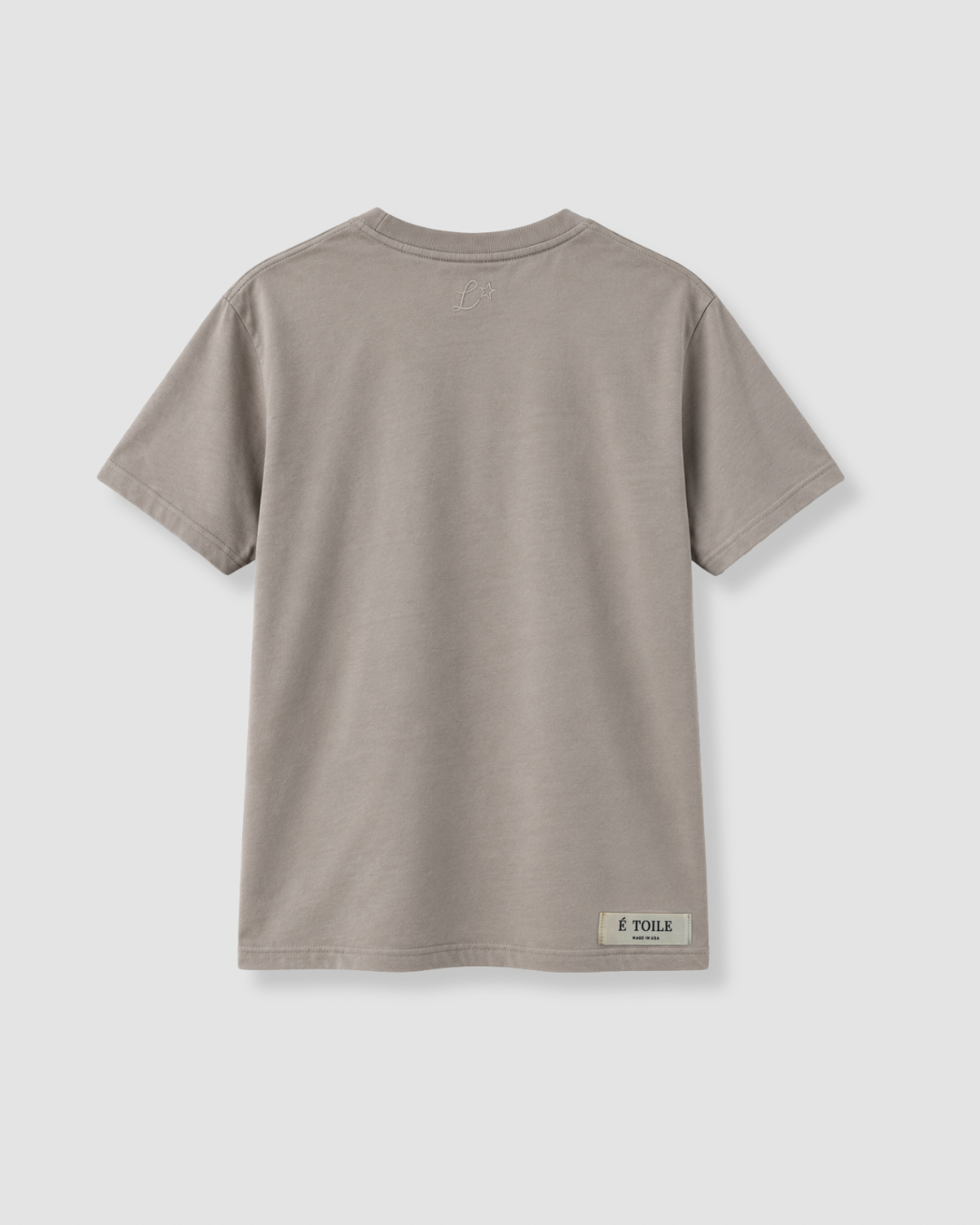 LEGÉRIOS Supima® Embroidered Tee — Mushroom