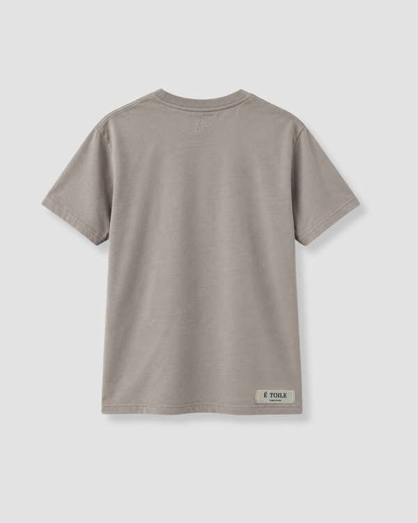 LEGÉRIOS Supima® Embroidered Tee — Mushroom