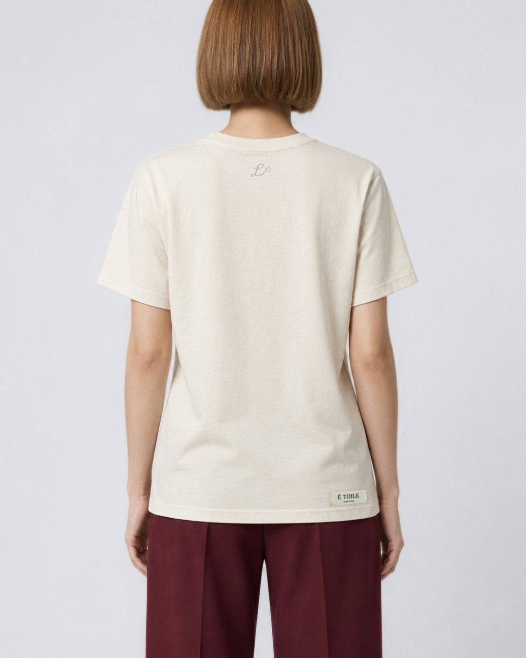 LEGÉRIOS SUPIMA® 刺繍Tシャツ — Beige