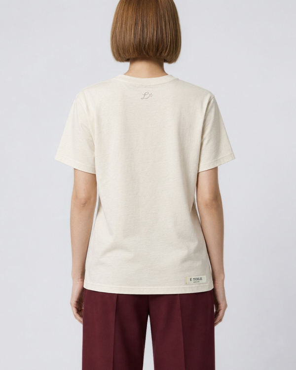 LEGÉRIOS SUPIMA® 刺繍Tシャツ — Beige