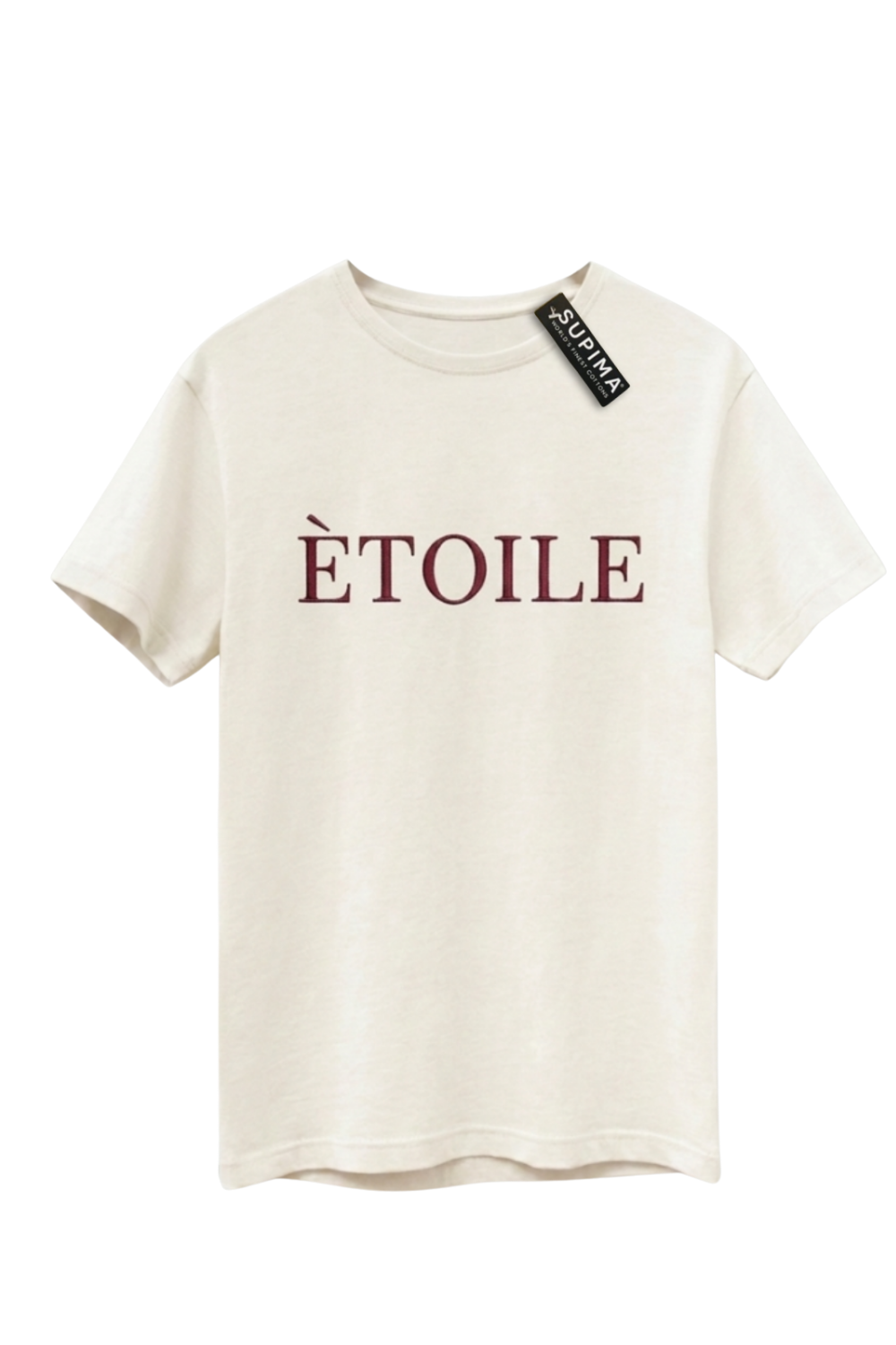 LEGÉRIOS T-shirt SUPIMA® brodé — Beige
