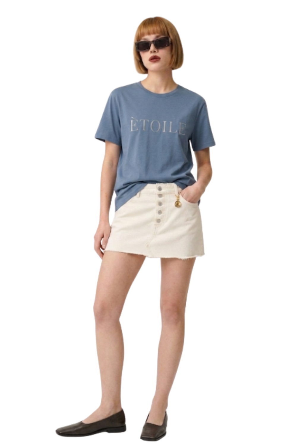LEGÉRIOS T-shirt SUPIMA® brodé — Slate Blue