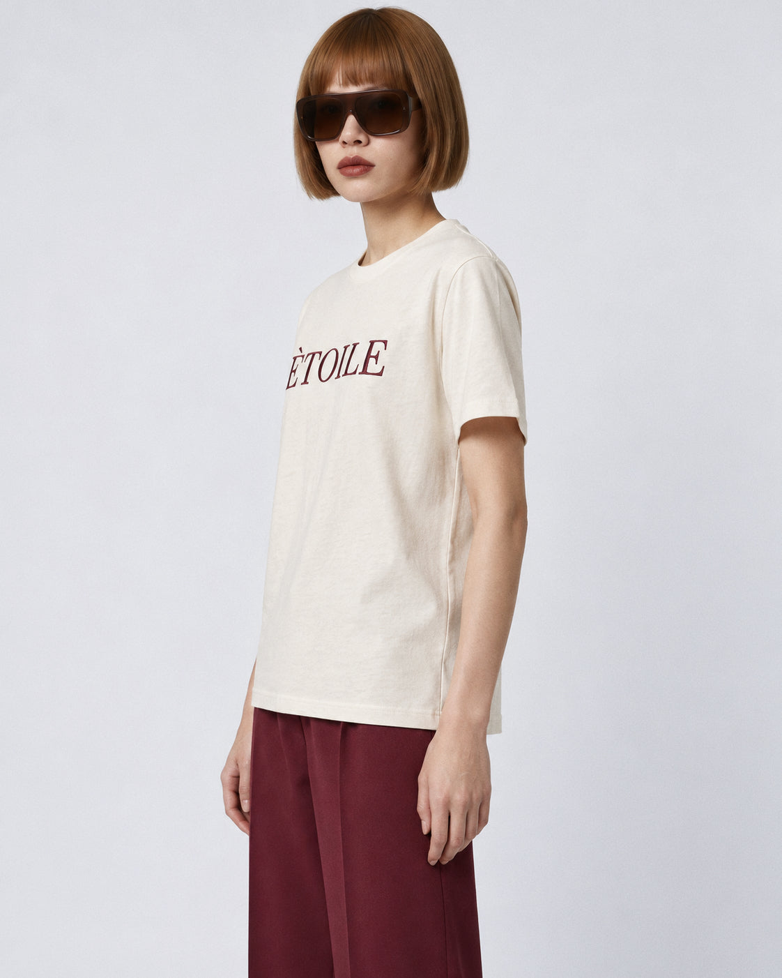 LEGÉRIOS SUPIMA® 刺繍Tシャツ — Beige