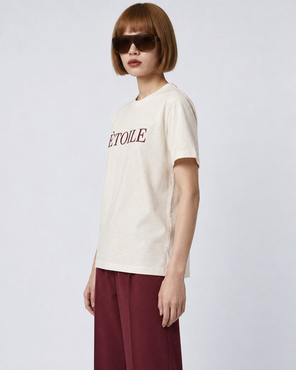 LEGÉRIOS SUPIMA® 刺繍Tシャツ — Beige