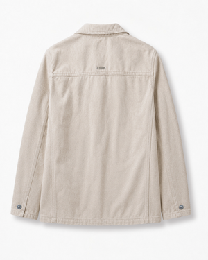 Cotton Twill Jacket — model wearing jacket with É TOILE cap