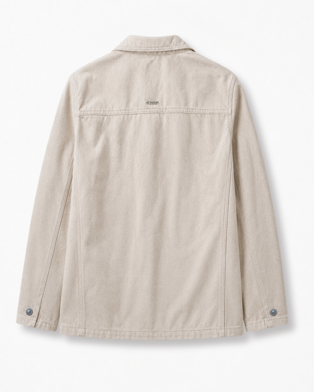 Cotton Twill Jacket — model wearing jacket with É TOILE cap