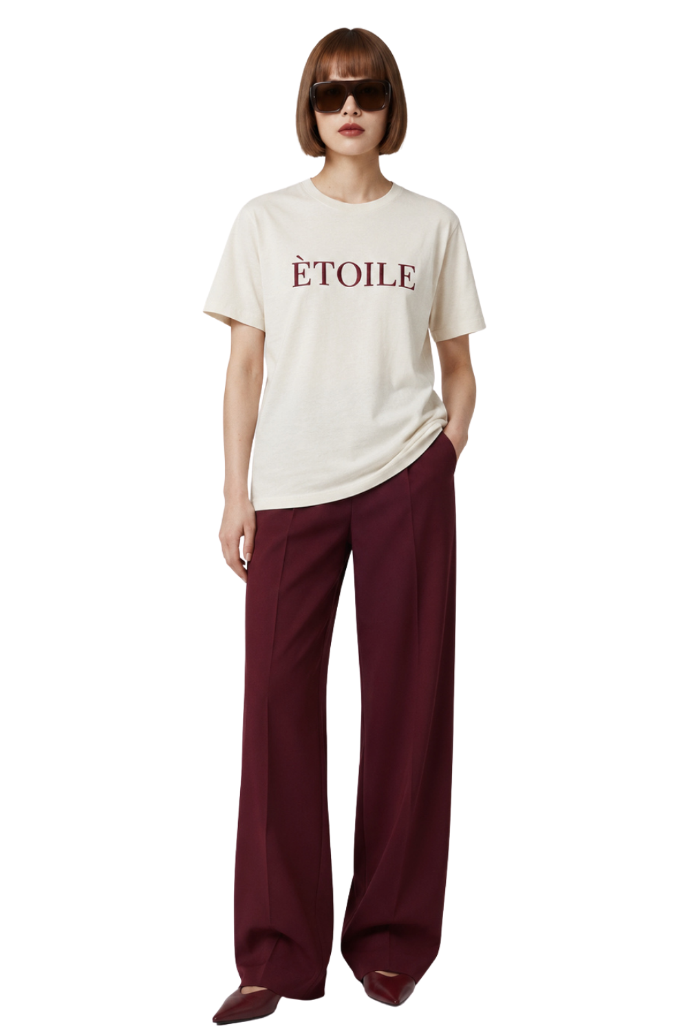 LEGÉRIOS T-shirt SUPIMA® brodé — Beige