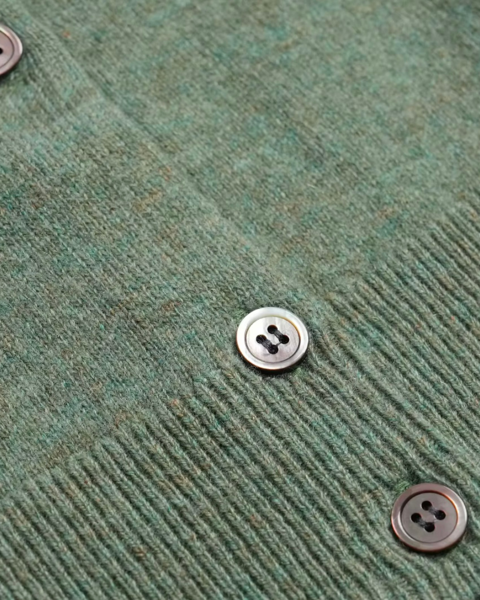 80% wool 20% cashmere knit texture in sage green
