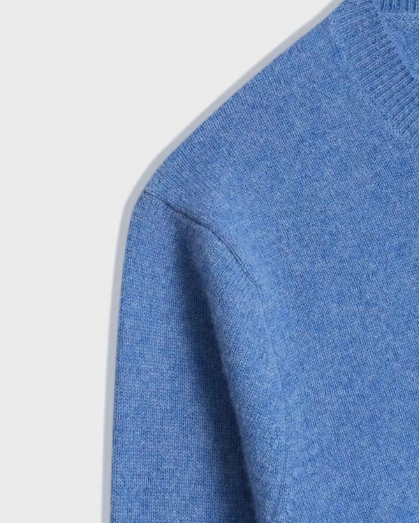 VESÉRIOS Wool–Cashmere Cardigan — Blue